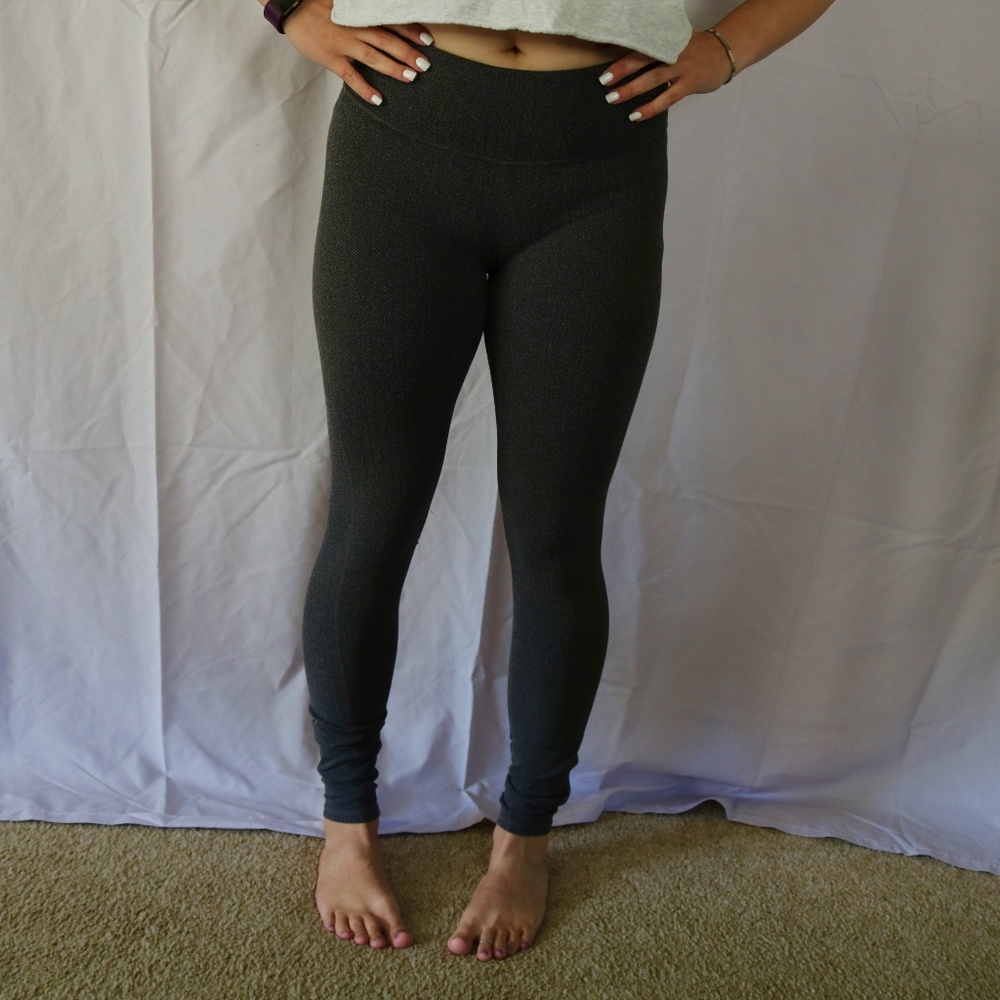 Athleta Gray Herringbone Leggings